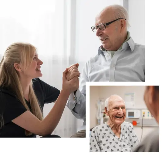 Male dementia patients with personal carers