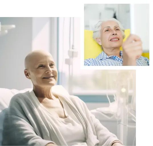 bald woman with dementia